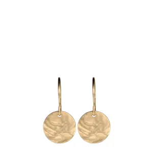 10K Gold Small Shell Disc Earrings