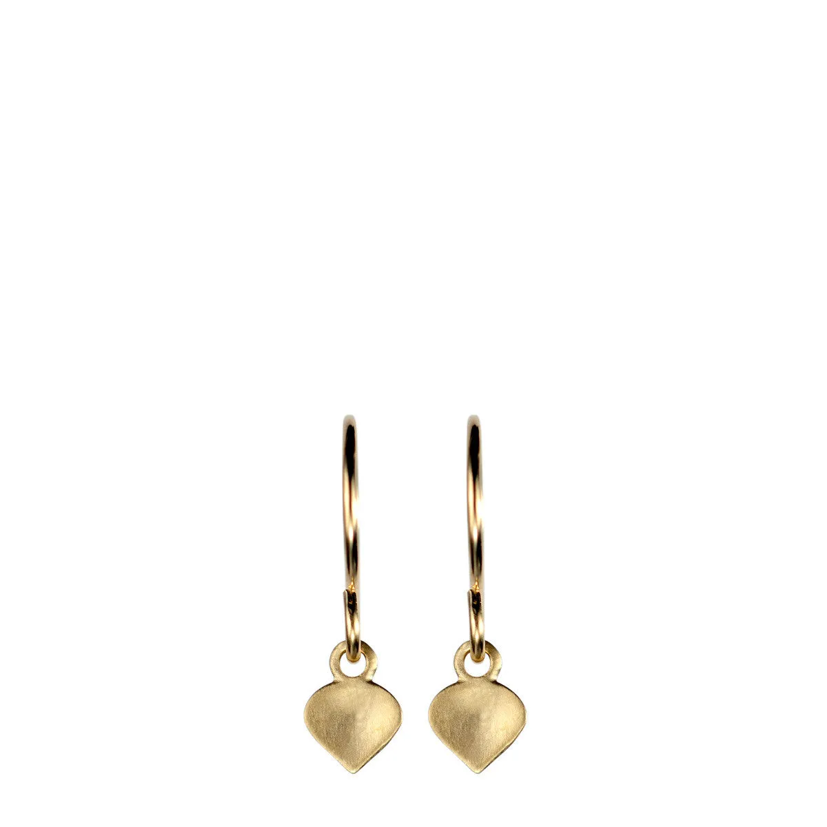 10K Gold Tiny Lotus Earrings