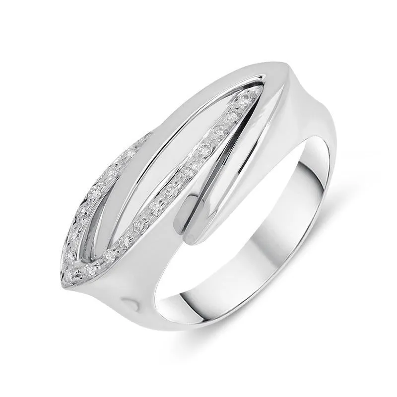 18ct White Gold 0.10ct Diamond Dress Ring D