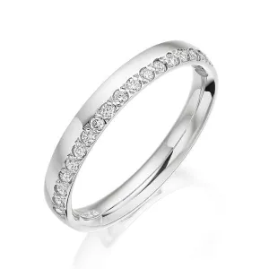 18ct White Gold 0.20ct Diamond Half Eternity Wedding Ring
