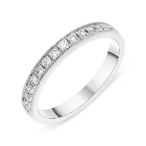 18ct White Gold 0.30ct Diamond Half Eternity Ring