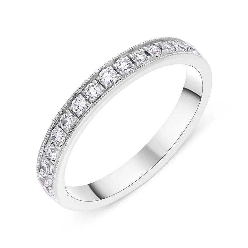 18ct White Gold 0.30ct Diamond Half Eternity Ring