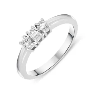 18ct White Gold 0.31ct Diamond Trilogy Ring