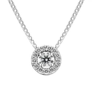 18ct White Gold 0.34ct Diamond Round Cluster Pendant