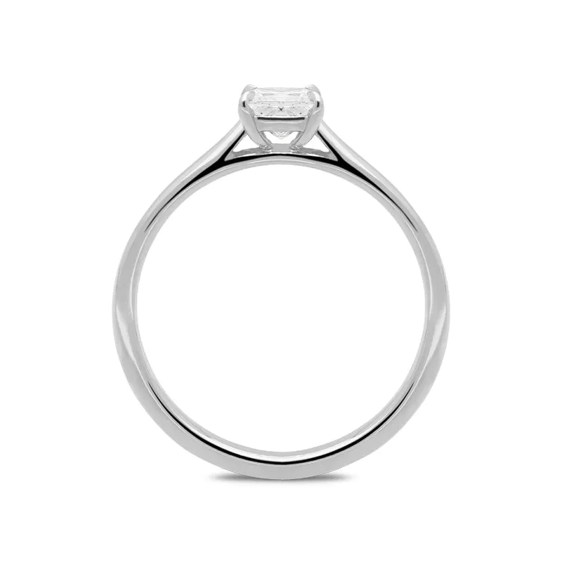 18ct White Gold 0.41ct Diamond Princess Cut Solitaire Engagement Ring