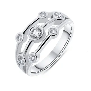 18ct White Gold 0.44ct Diamond Dress Ring