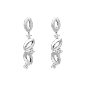 18ct White Gold 0.45ct Diamond Drop Earrings D