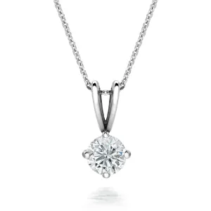 18ct White Gold 0.50ct Diamond Solitaire Necklace