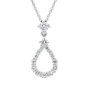 18ct White Gold 0.59ct Diamond Necklace D