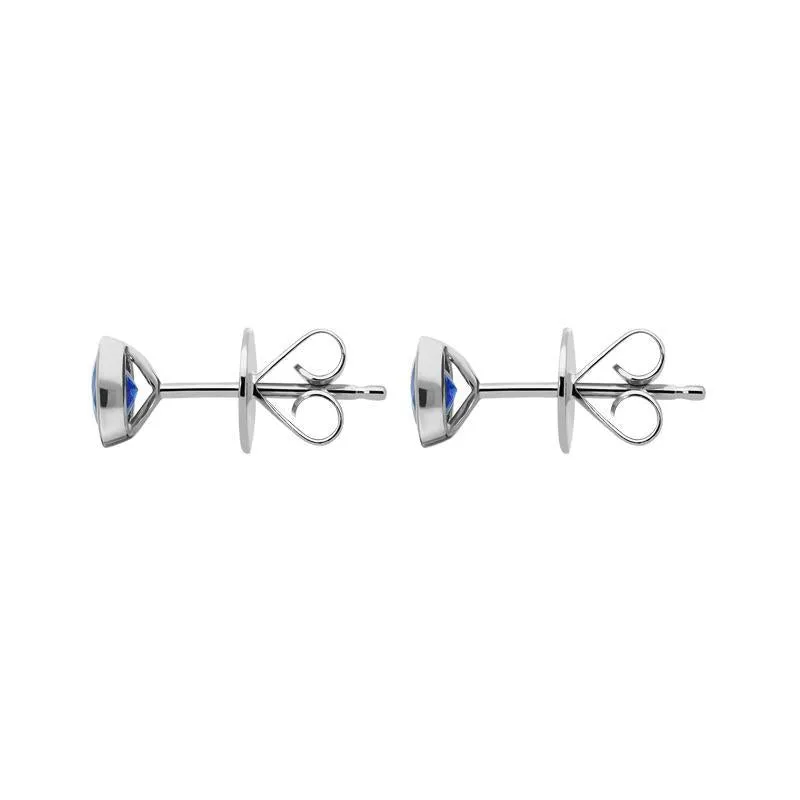 18ct White Gold 0.65ct Sapphire Martini Stud Earrings