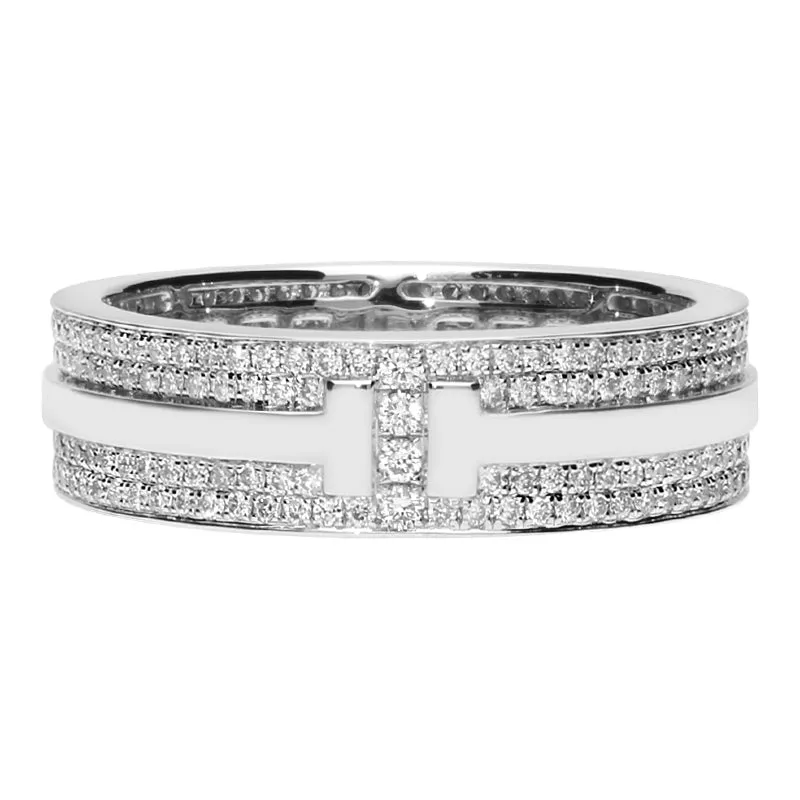 18ct White Gold 0.82ct Diamond Band Ring