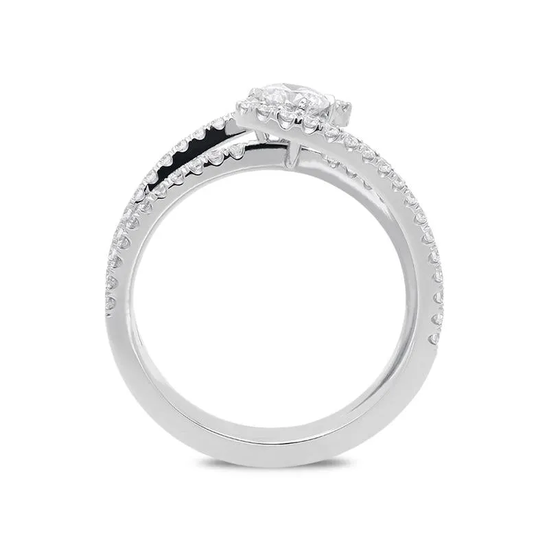 18ct White Gold 0.92ct Brilliant Cut Diamond Ring D