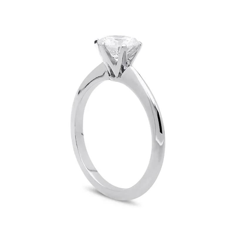 18ct White Gold 1.00ct Diamond Brilliant Cut Solitaire Ring D