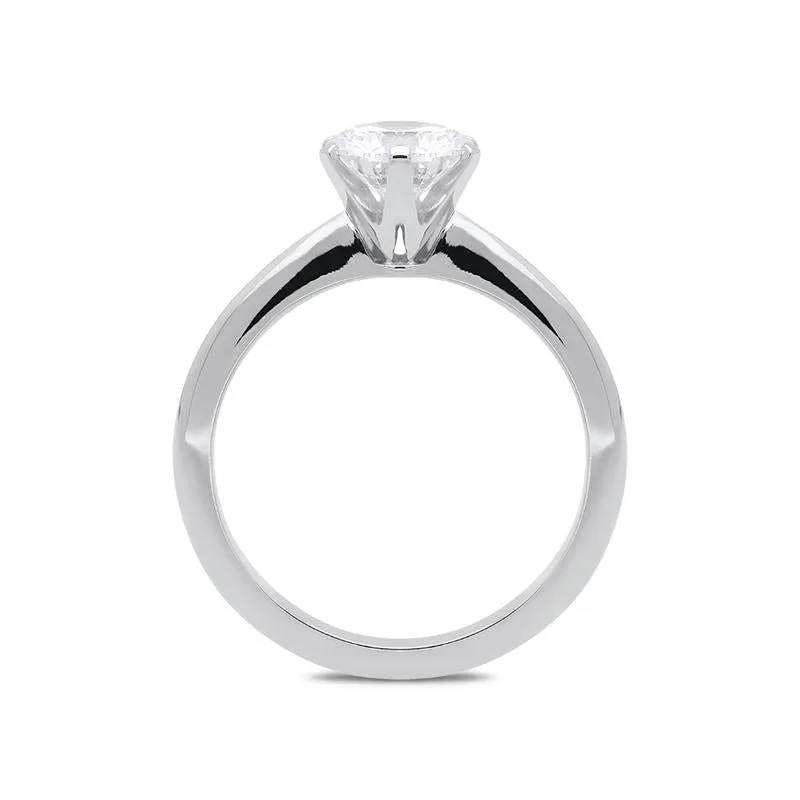 18ct White Gold 1.00ct Diamond Brilliant Cut Solitaire Ring D