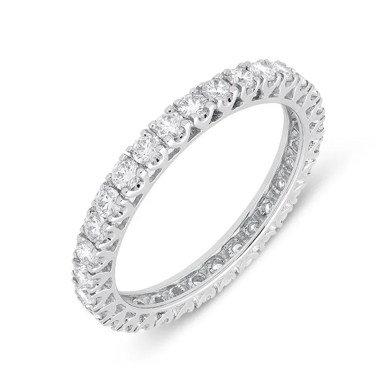 18ct White Gold 1.06ct Diamond Full Eternity Ring