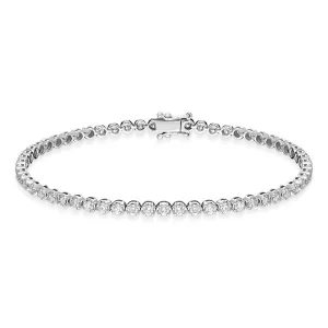 18ct White Gold 2.20ct Diamond Tennis Bracelet