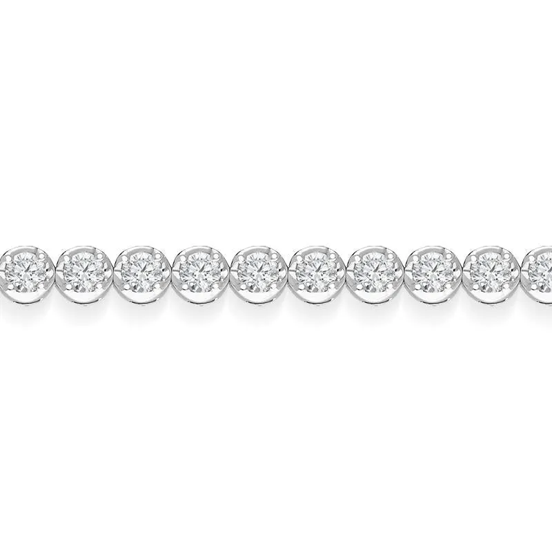 18ct White Gold 2.20ct Diamond Tennis Bracelet