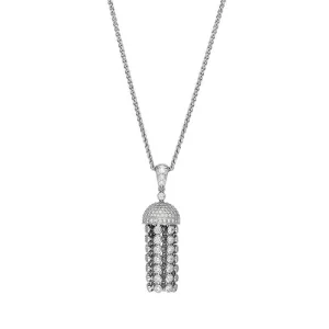 18ct White Gold 2.82ct Diamond Chandelier Drop Necklace D