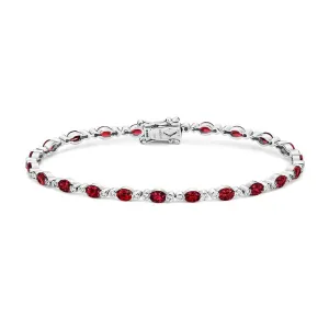 18ct White Gold 4.66ct Ruby Diamond Bracelet
