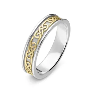 18ct White Gold Celtic Wedding Ring