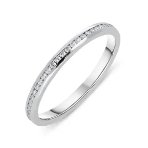 18ct White Gold Diamond Channel Set Wedding Full Eternity Ring