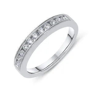 18ct White Gold Diamond Half Eternity Ring