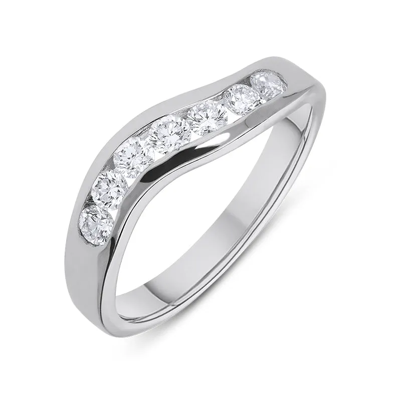 18ct White Gold Diamond Set Wedding Ring