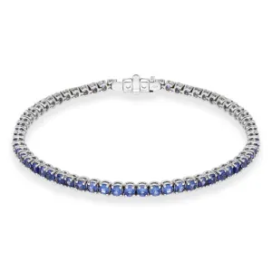 18ct White Gold Sapphire Tennis Bracelet D