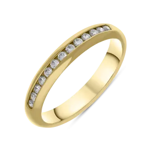 18ct Yellow Gold 0.24ct Diamond Half Eternity Ring