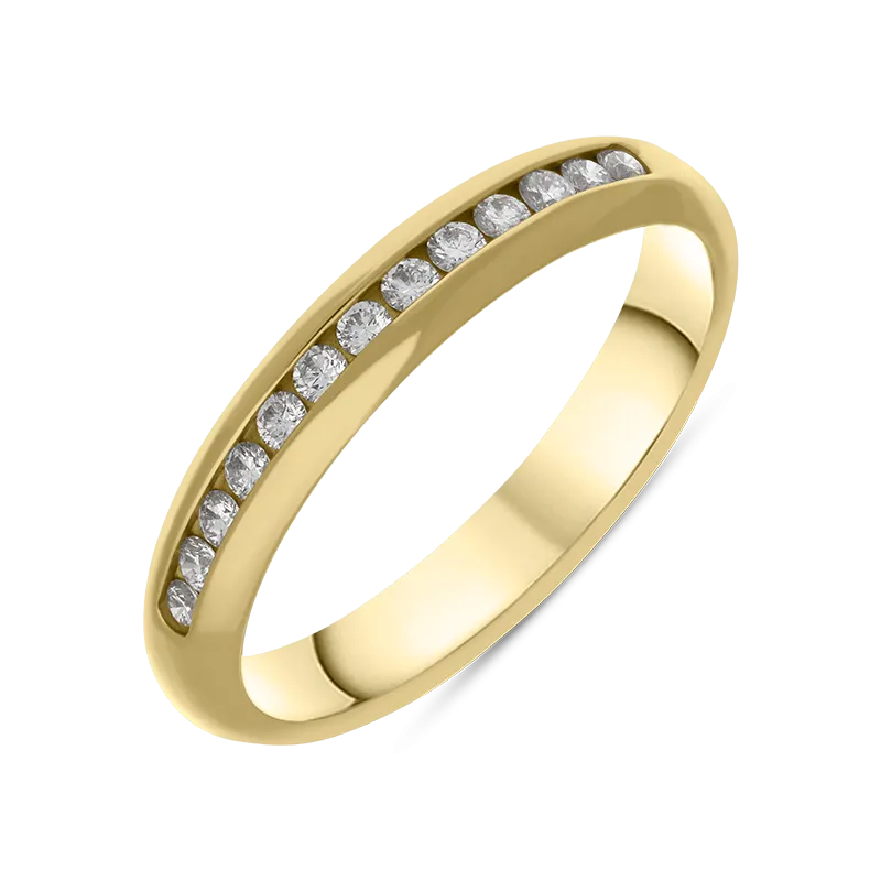 18ct Yellow Gold 0.24ct Diamond Half Eternity Ring