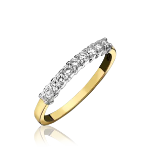 18ct Yellow Gold 0.27ct Diamond Half Eternity Ring