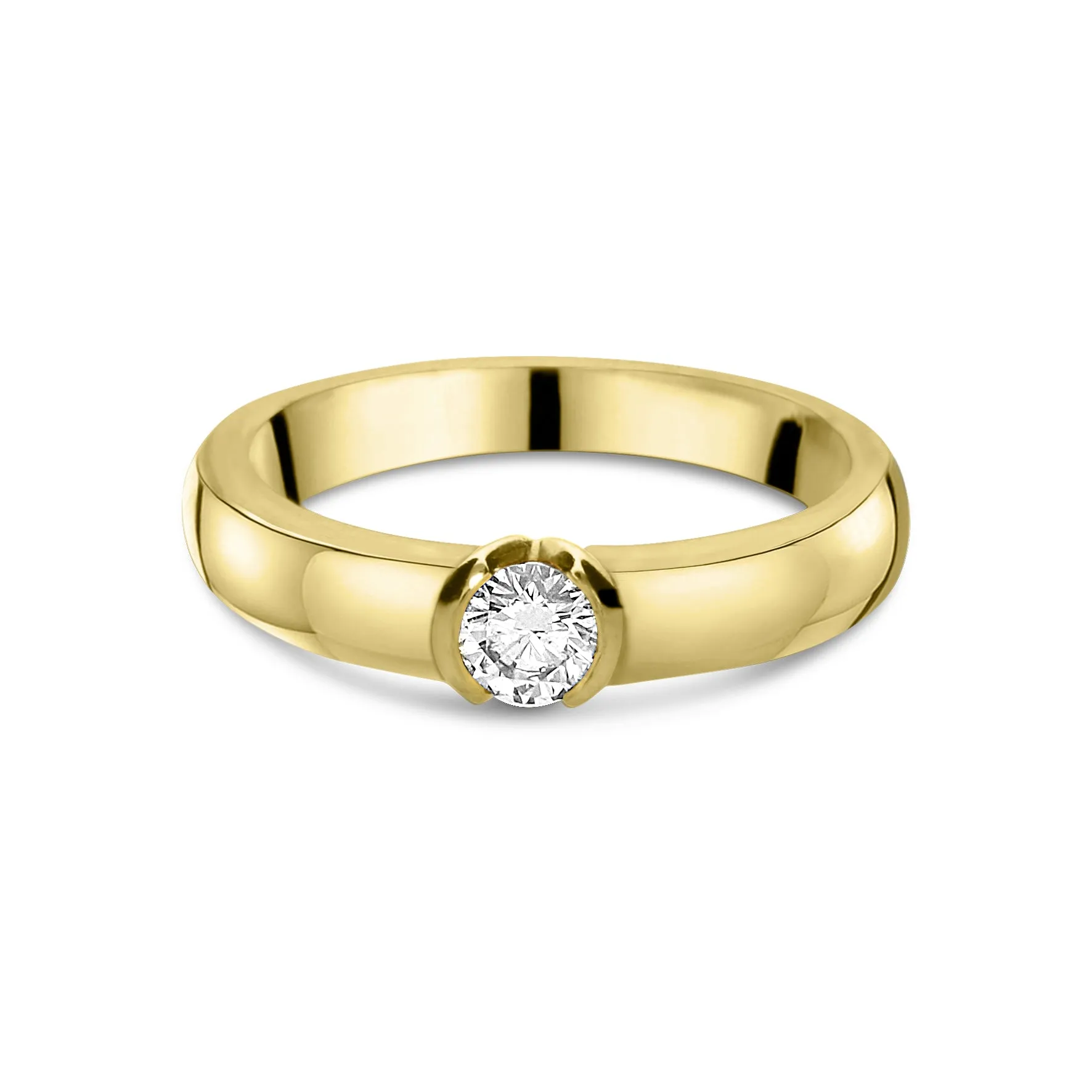 18ct Yellow Gold 0.30ct Diamond Solitaire Ring