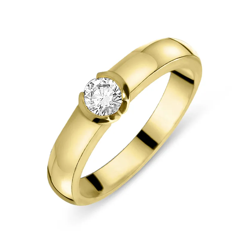 18ct Yellow Gold 0.30ct Diamond Solitaire Ring