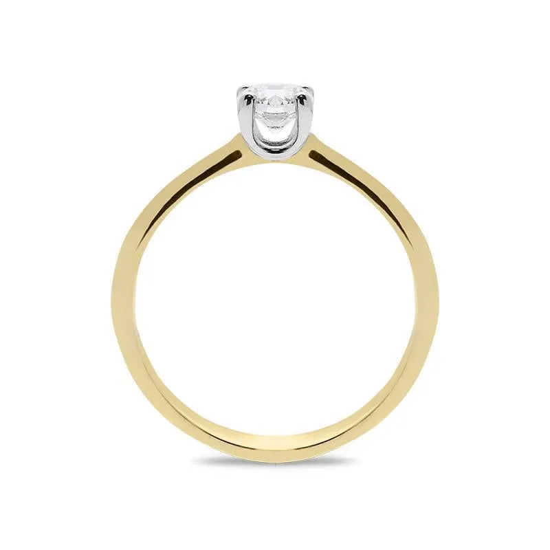 18ct Yellow Gold 0.40ct Diamond Brilliant Cut Solitaire Ring D