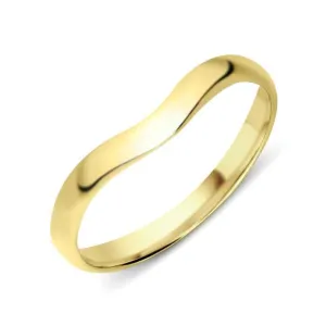 18ct Yellow Gold 2.5mm Wishbone Wedding Ring