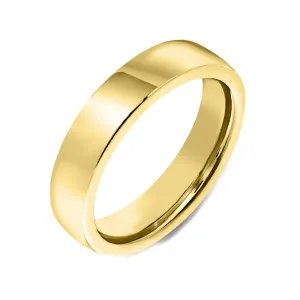 18ct Yellow Gold 5mm Flat Court Shape Wedding Ring