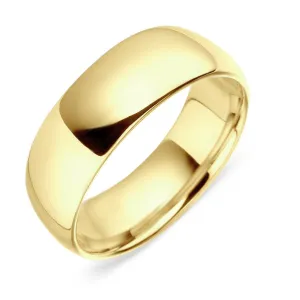 18ct Yellow Gold 8mm Court Shape Wedding Ring