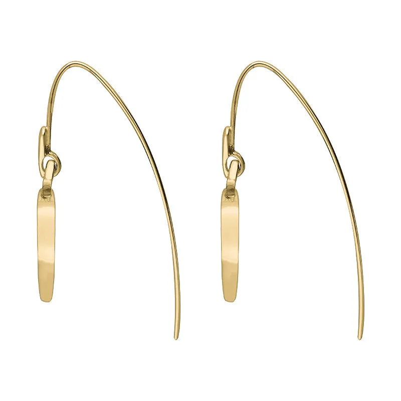 18ct Yellow Gold Blue John Flore Filigree Heart Drop Earrings