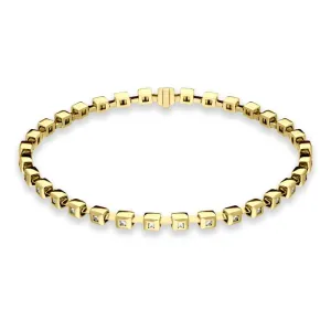 18ct Yellow Gold Diamond Small Square Bracelet D