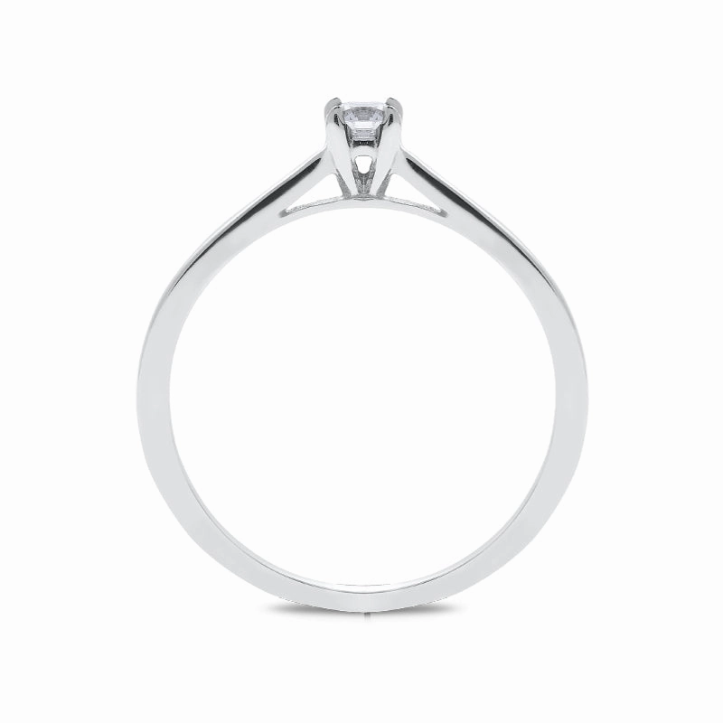 18ct White Gold 0.10ct Diamond Brilliant Cut Solitaire Ring