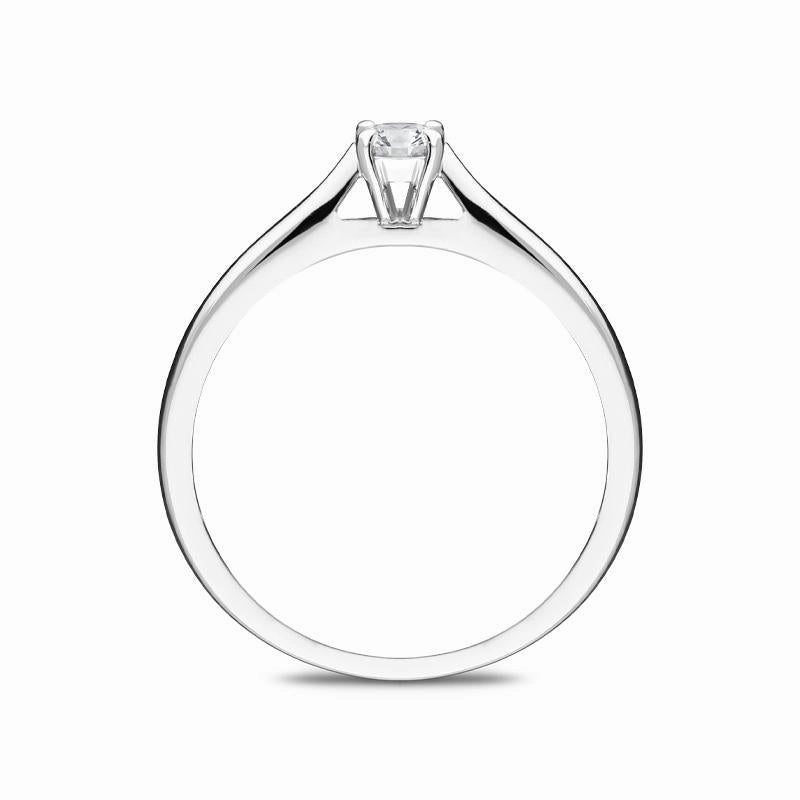 18ct White Gold 0.17ct Diamond Brilliant Cut Solitaire Ring