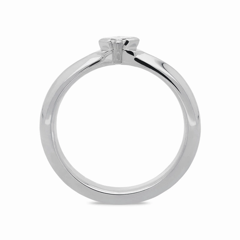 18ct White Gold 0.25ct Diamond Princess Cut Solitaire Ring