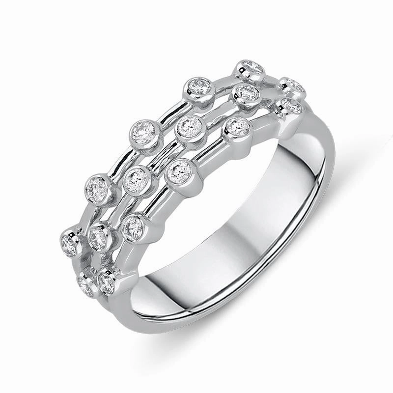18ct White Gold 0.29ct Diamond Bubble Ring