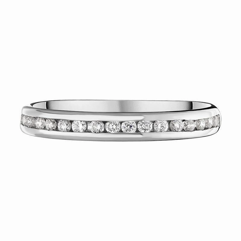 18ct White Gold 0.30ct Diamond Channel Set Wedding Half Eternity Ring D