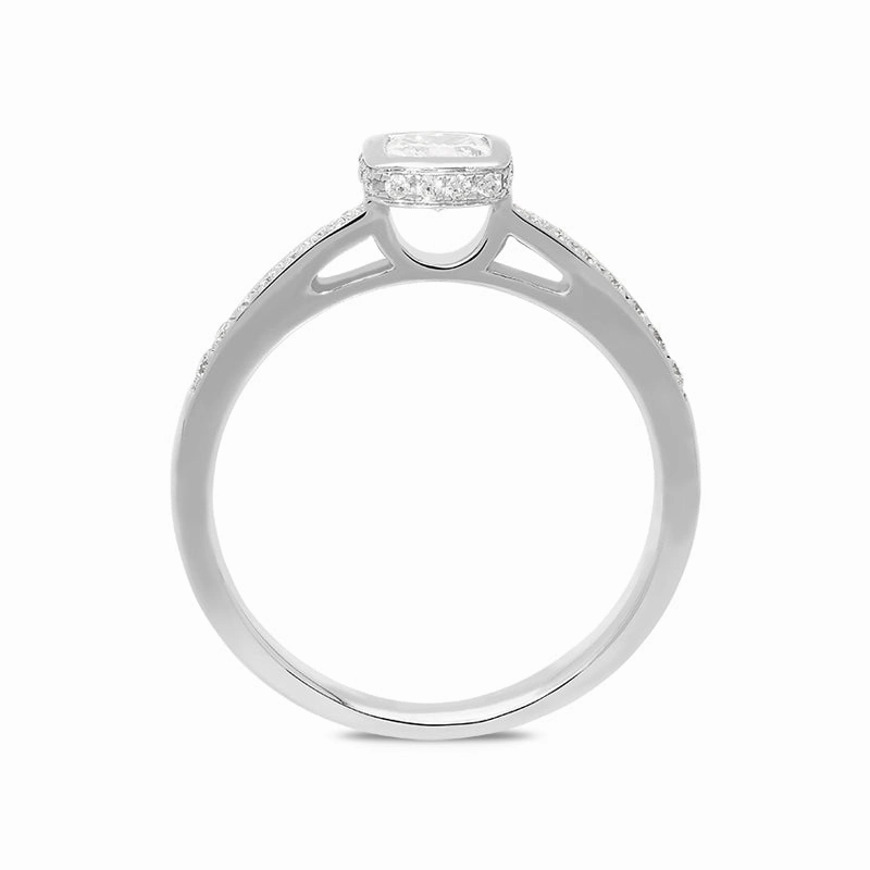 18ct White Gold 0.37ct Diamond Princess Cut Ring