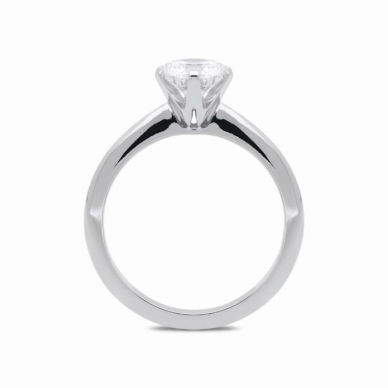 18ct White Gold 1.00ct Diamond Brilliant Cut Solitaire Ring D