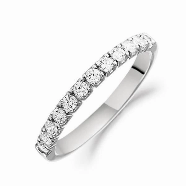 18ct White Gold Diamond Half Eternity Ring