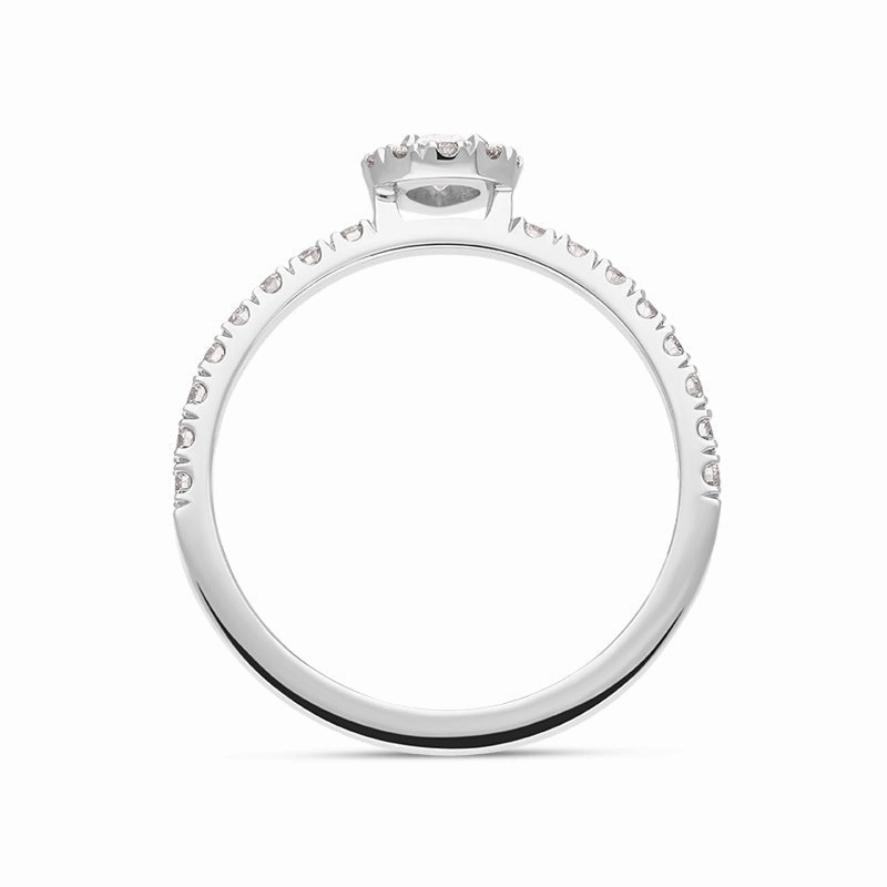 18ct White Gold Diamond Pear Cut Cluster Ring