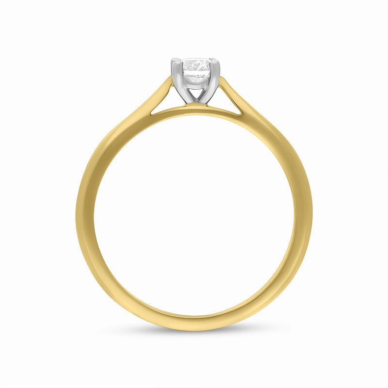 18ct Yellow Gold 0.25ct Brilliant Cut Diamond Solitaire Ring