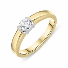 18ct Yellow Gold 0.35ct Diamond Solitaire Ring